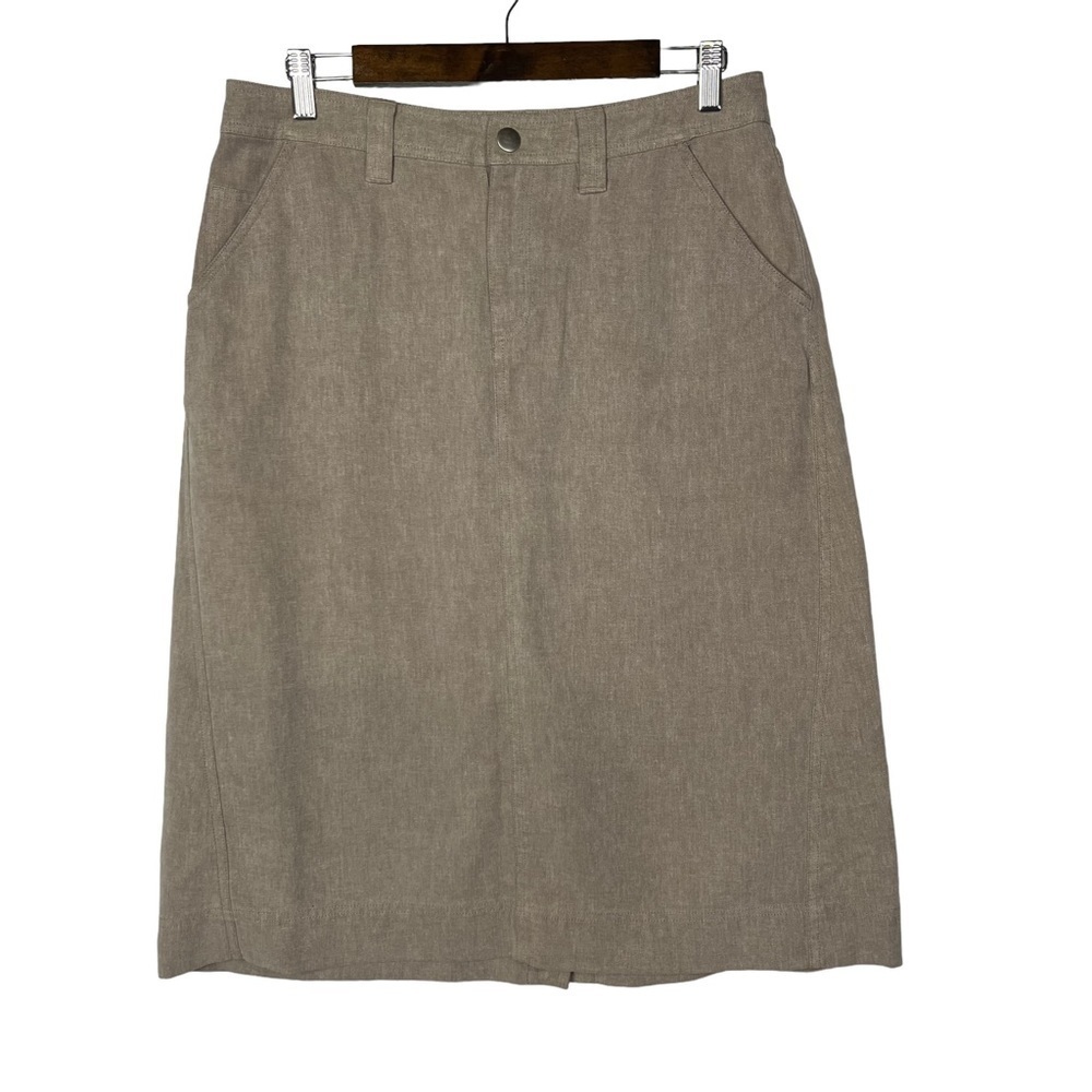 Patagonia Light Beige Brown A-Line Knee Length Skirt 8